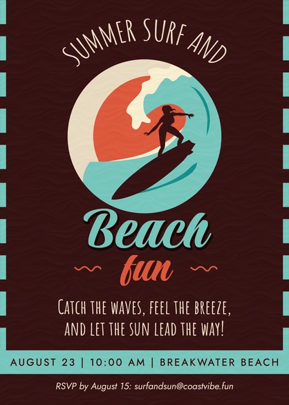 Surfing Event Invitation