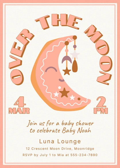 Baby Shower Invitation for Baby Noah