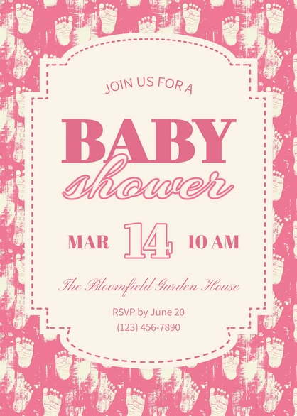 Invitation for a baby shower event