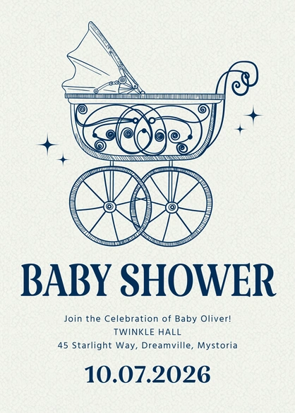 Invitation for a baby shower