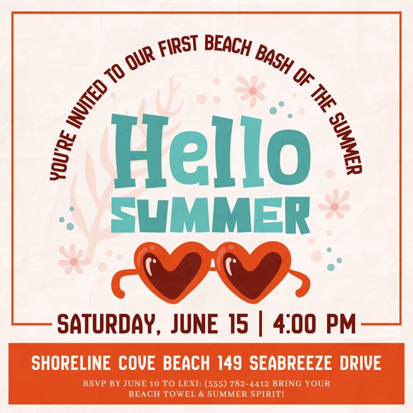 Beach Bash Invitation