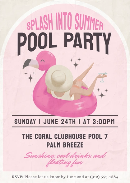 Pool Party Invitation
