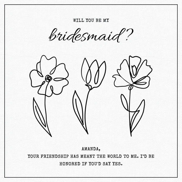 Bridesmaid Invitation
