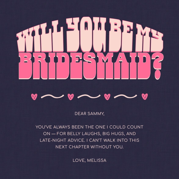 Bridesmaid Request