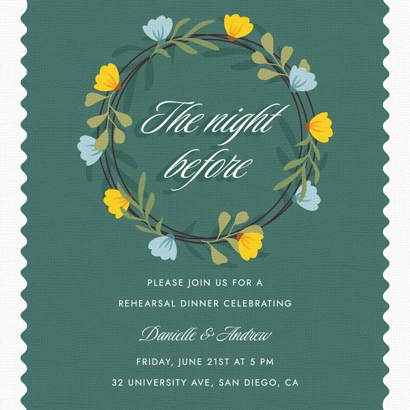 Rehearsal Dinner Invitation