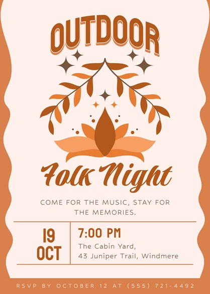 Outdoor Folk Night Event Details