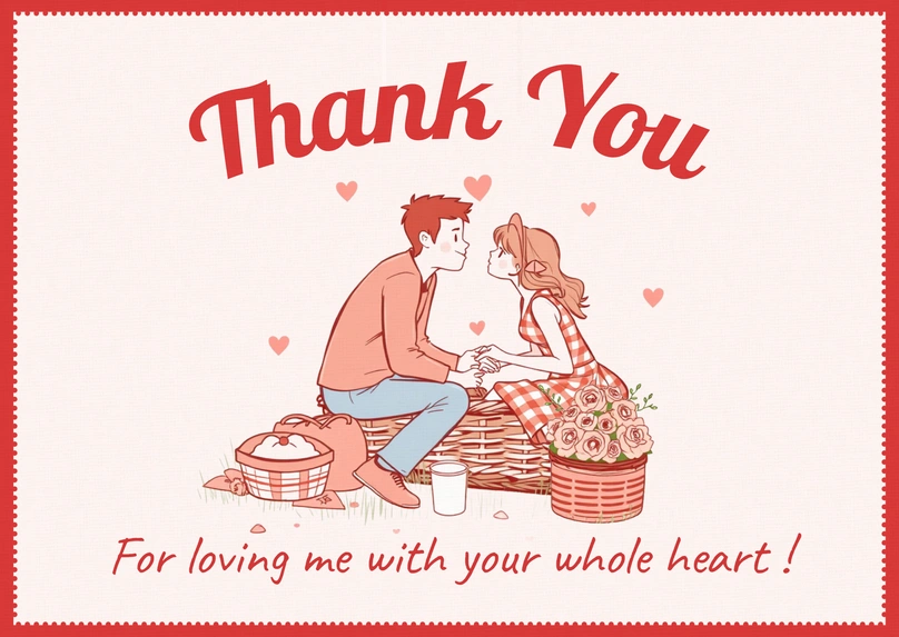 Expressing gratitude in a romantic context