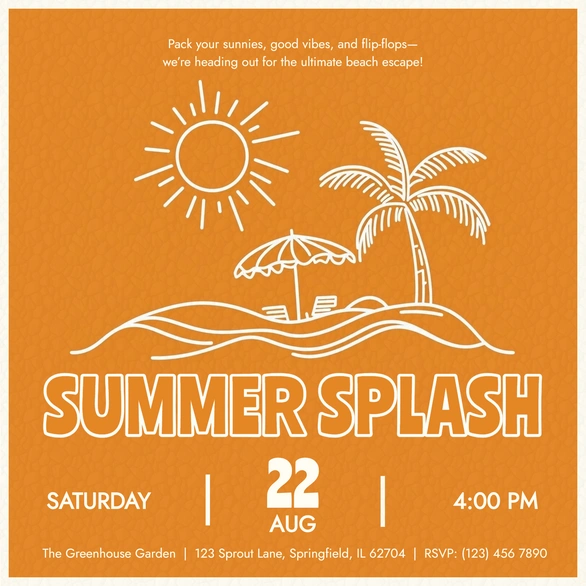 Invitation to a summer event