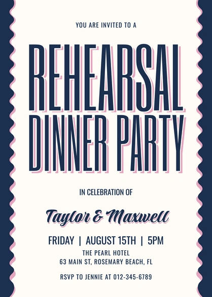 Rehearsal Dinner for Taylor & Maxwell