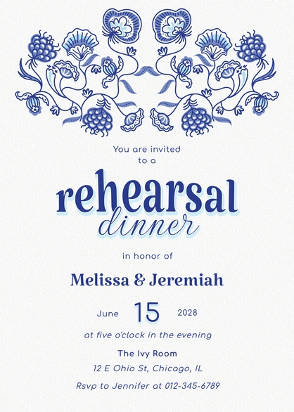 Rehearsal Dinner Invitation