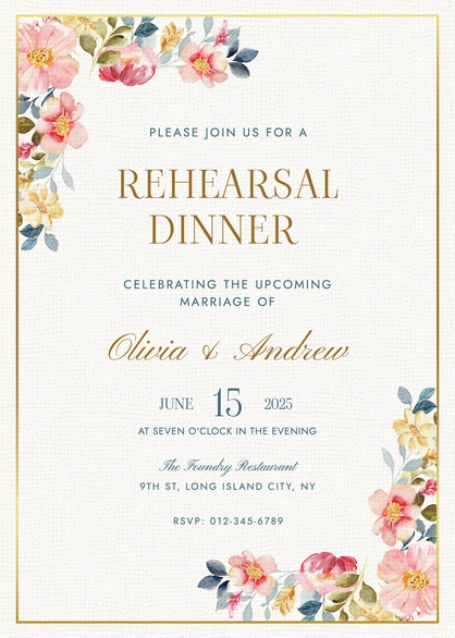 Rehearsal Dinner Invitation