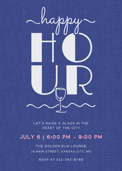 Invitation to a Happy Hour event