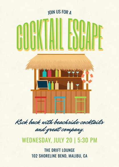 Beachside cocktails event