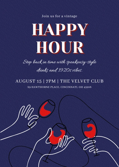 Happy Hour event invitation