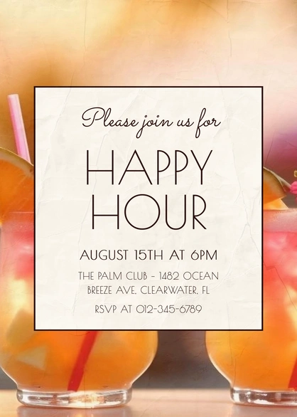 Happy Hour Event Invitation