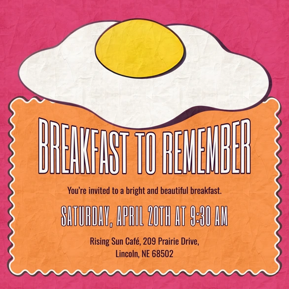 Invitation to a breakfast event