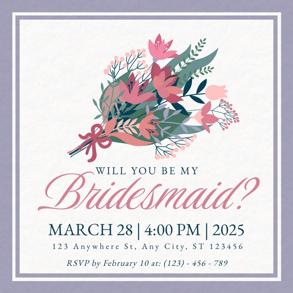 Bridesmaid Invitation