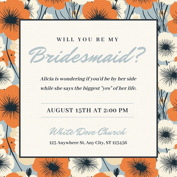 Bridesmaid Invitation