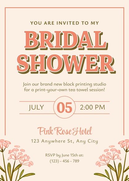 Bridal Shower Event Invite