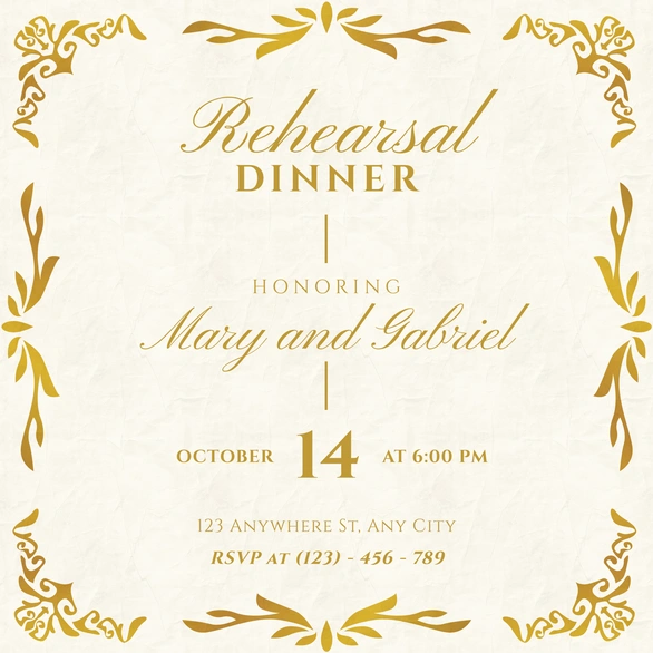 Rehearsal Dinner Invitation