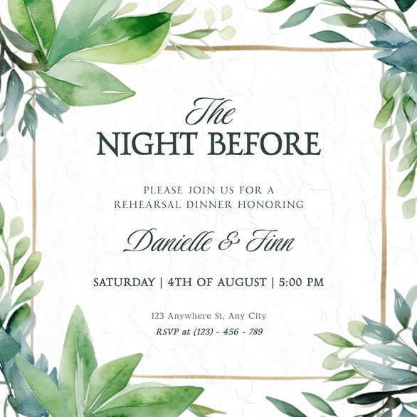 Rehearsal Dinner Invitation