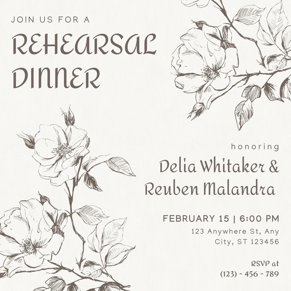 Rehearsal Dinner Invitation