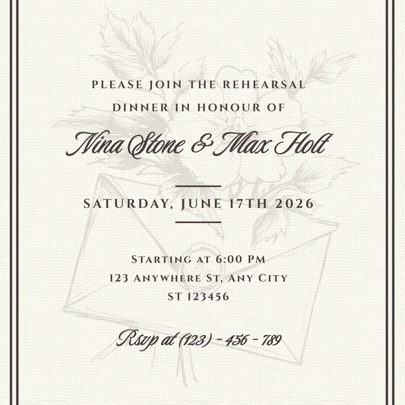 Rehearsal Dinner Invitation