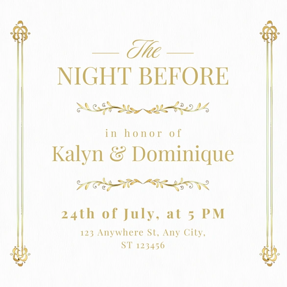 Pre-Wedding Event Invitation