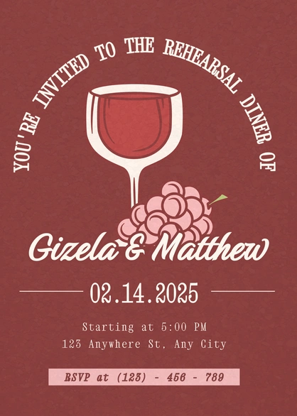 Rehearsal Dinner Invitation