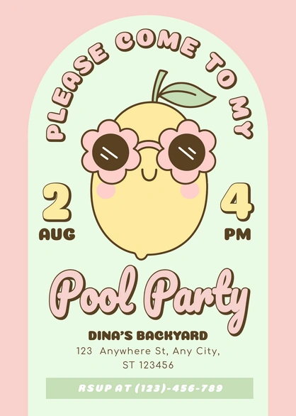 Pool Party Announcement