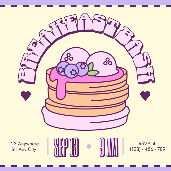 Invitation for a breakfast event