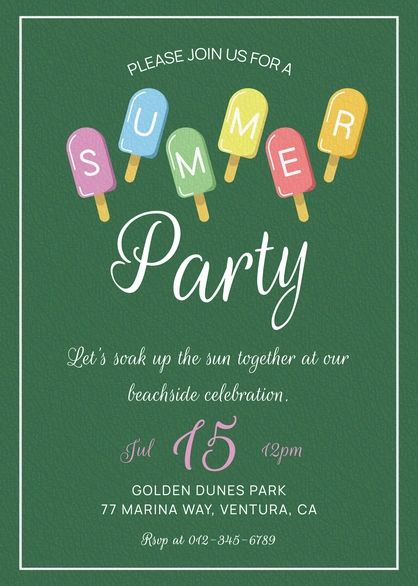Summer Party Invitation