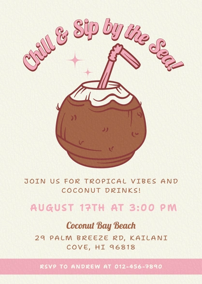 Beach Party Invitation