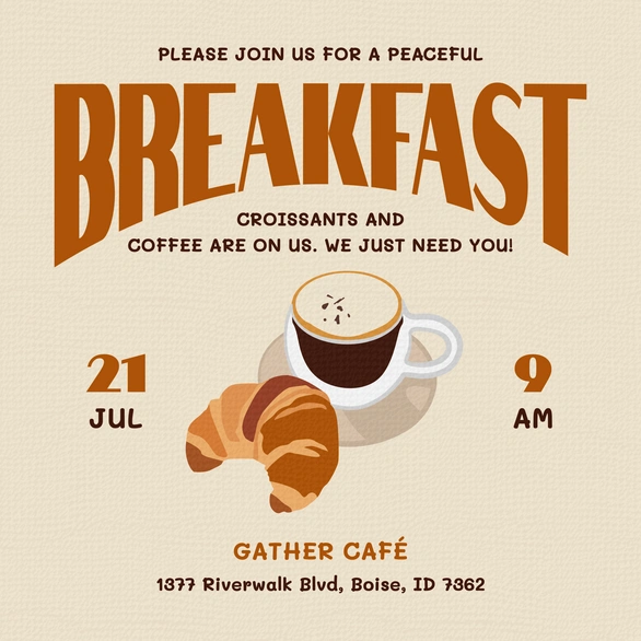 Breakfast Event Invitation