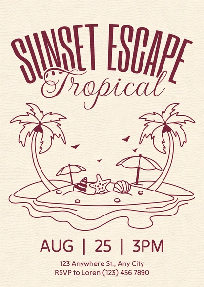 Tropical Island Illustration