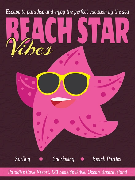 Beach resort promotional cover