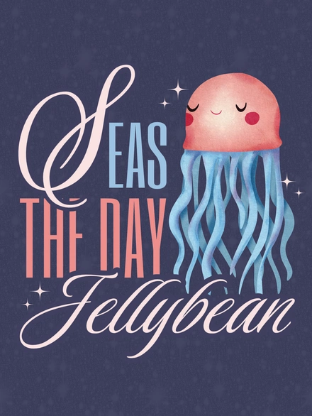 Illustrated Jellyfish with Text