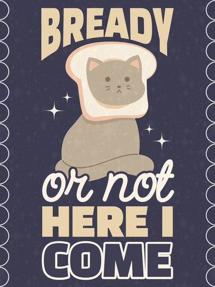 Cat with bread