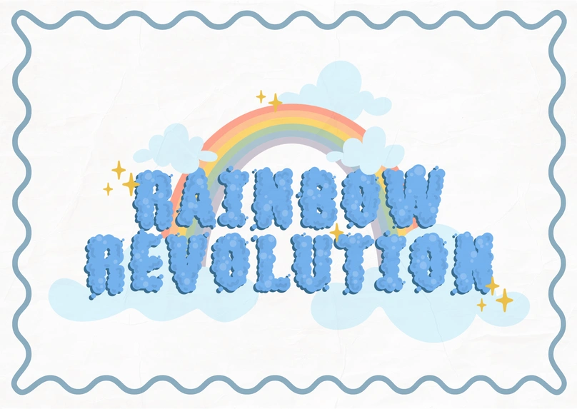 Rainbow-themed design