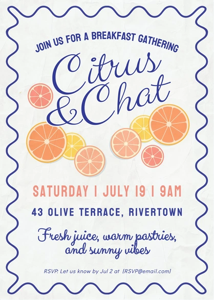Breakfast event invitation