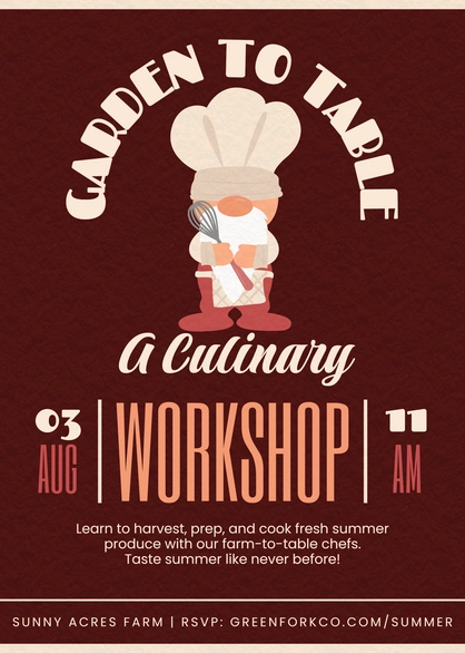 Culinary Workshop Advertisement