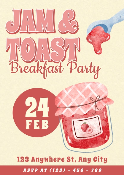 Breakfast Party Invitation