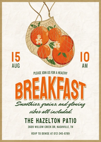 Invitation to breakfast event