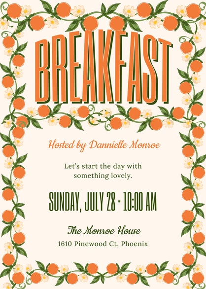 Invitation to Breakfast Event
