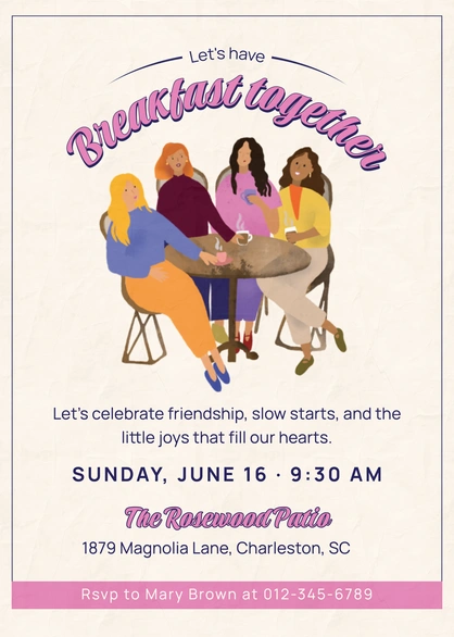 Breakfast gathering invite