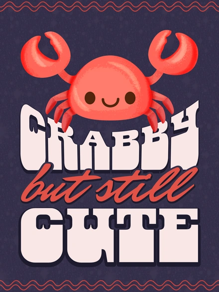 Cute crab illustration