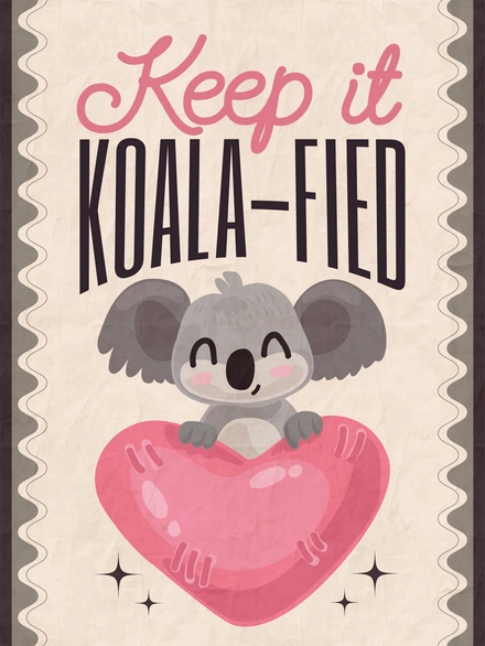 Cute Koala with Heart
