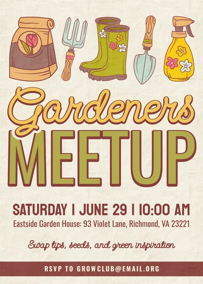 Gardening Meetup Invitation