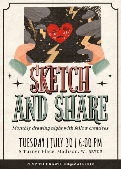 Monthly drawing night event