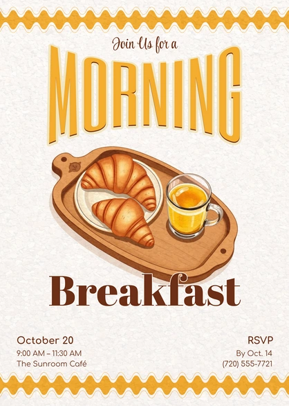 Morning Breakfast Invitation
